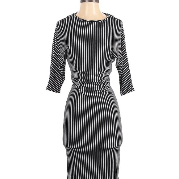 ASOS Blue &White stripe jersey Dress Size 0 - Picture 1 of 9